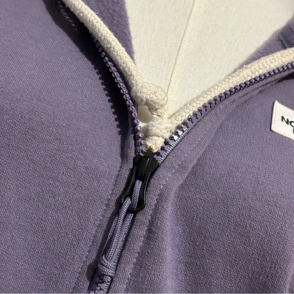 North Face Zip Up Hooded Sweatshirt Lightweight Jacket Size XS Purple